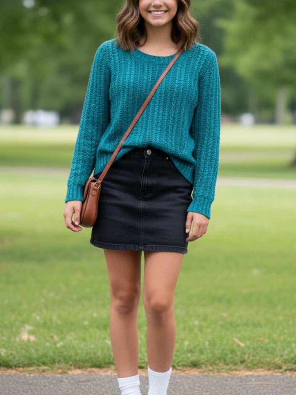 Arizona Jeans Size 1XL Jr. Plus Soft Knit Turquoise Long Sleeve Pullover Sweater